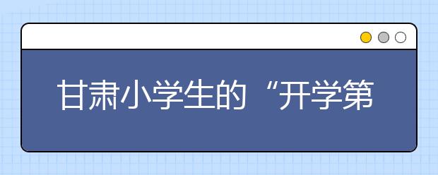 甘肅小學(xué)生的“開學(xué)第一課” 增強交通安全意識和自我保護意識