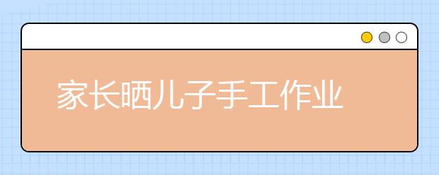 家长晒儿子手工作业 自嘲：名副其实的家长作业新鲜出炉