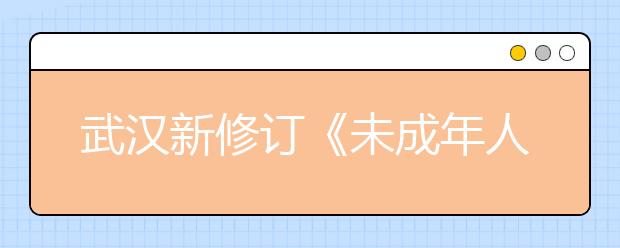 武漢新修訂《未成年人保護(hù)條例》 全面保護(hù)未成年人權(quán)益