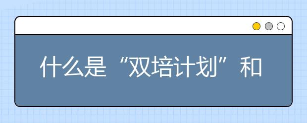 什么是“双培计划”和“外培计划”？什么是“农村专项计划”？