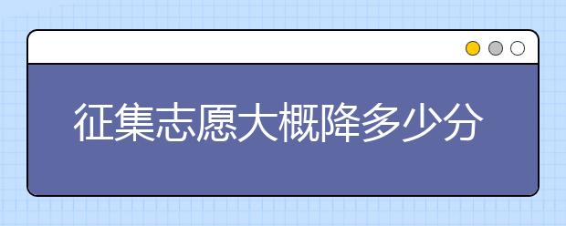 征集志愿大概降多少分？征集志愿有哪些填报要求？