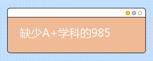 缺少A+学科的985大学，是否可以作为填报志愿的优先级选择？