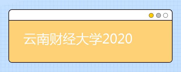 云南财经大学2020年专升本招生简章