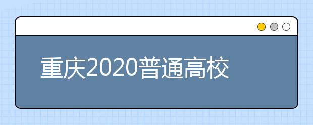 重庆2020普通高校招生录取信息表本科第一批预科文史类