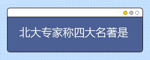 北大專家稱四大名著是成人作品 不適合孩子閱讀