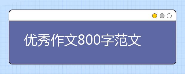 優(yōu)秀作文800字范文：等等