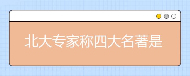 北大專家稱四大名著是成人作品 不適合孩子閱讀