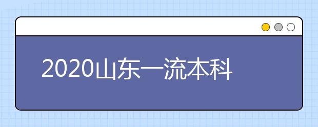 2020山东一流本科专业建设点推荐名单发布