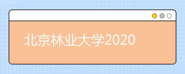 北京林业大学2020年本科毕业生就业质量年度报告