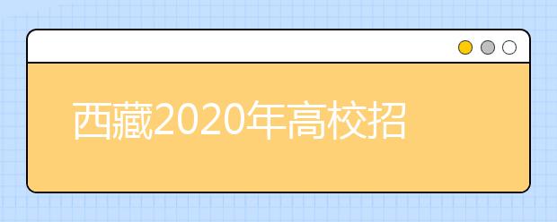 西藏2020年高校招生规定发布 3月20日至31日网上报名