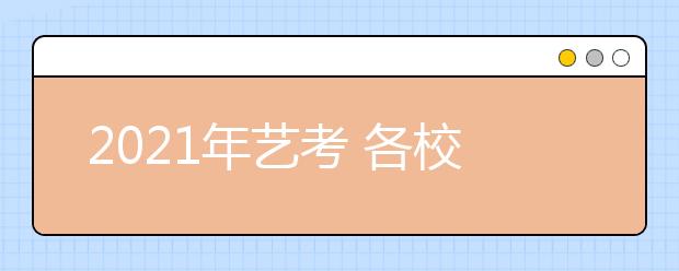 2021年艺考 各校艺术类专业招生简章汇总