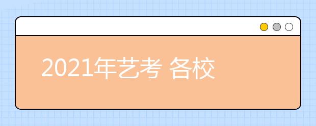 2021年艺考 各校艺术类专业招生简章汇总