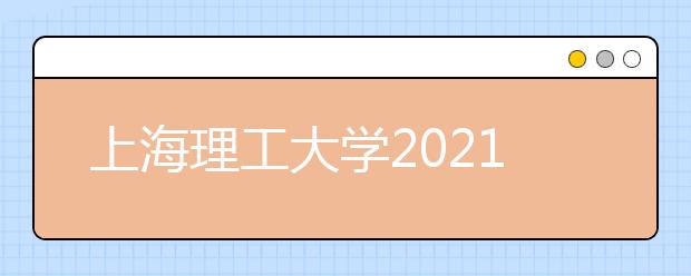 上海理工大學2021年藝術類專業(yè)招生簡章