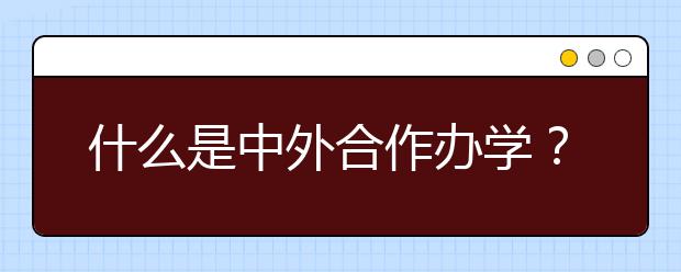 什么是中外合作辦學(xué)？