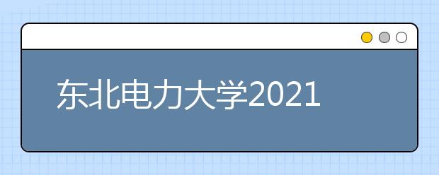 东北电力大学2021年艺术类专业招生简章