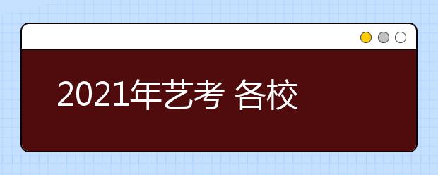 2021年艺考 各校艺术类专业招生简章汇总