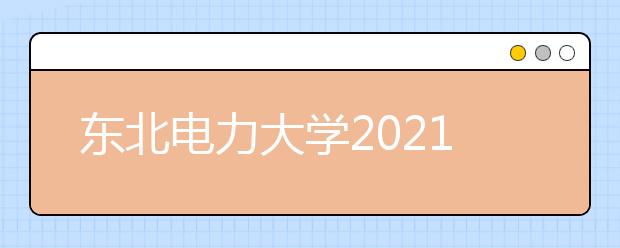 东北电力大学2021年艺术类专业招生简章