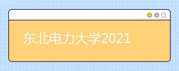 东北电力大学2021年艺术类专业招生简章