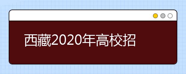 西藏2020年高校招生規(guī)定發(fā)布 3月20日至31日網(wǎng)上報名