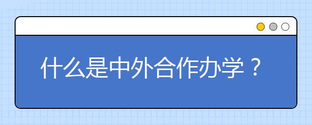 什么是中外合作辦學？