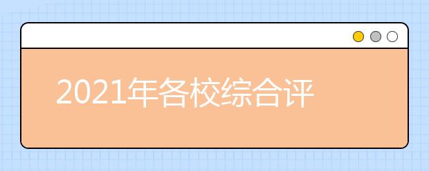 2021年各校综合评价招生简章汇总