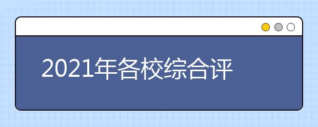 2021年各校综合评价招生简章汇总