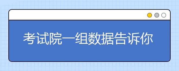 考试院一组数据告诉你：能选理不选文？