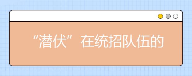 “潜伏”在统招队伍的“中外合作学校”