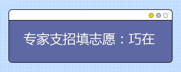 專家支招填志愿：巧在高招咨詢中取“真經(jīng)”