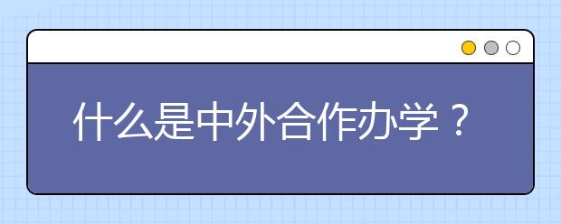 什么是中外合作辦學(xué)？