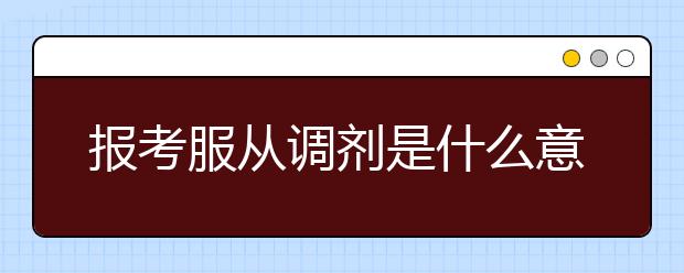 报考服从调剂是什么意思?