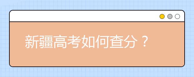 新疆高考如何查分？