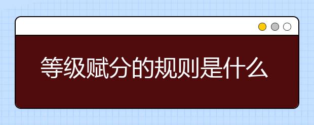 等级赋分的规则是什么？