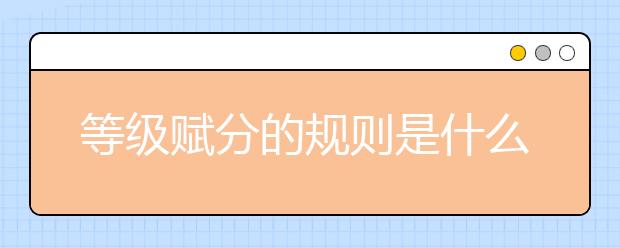 等级赋分的规则是什么？