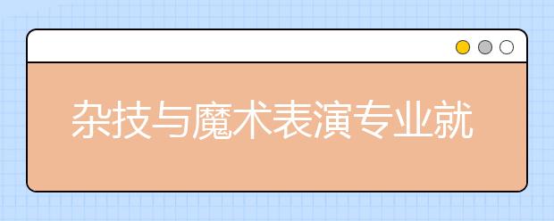 杂技与魔术表演专业就业方向有哪些？