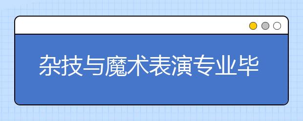 杂技与魔术表演专业毕业出来干什么？