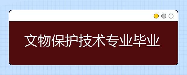 文物保護(hù)技術(shù)專業(yè)畢業(yè)出來干什么？