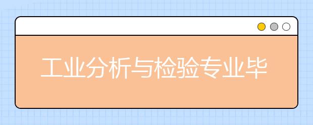 工业分析与检验专业毕业出来干什么？