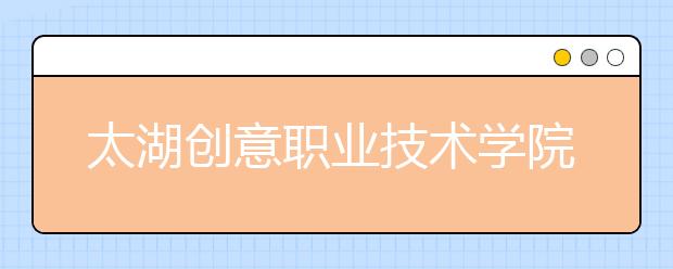 太湖创意职业技术学院单招2020年单独招生报名时间、网址入口