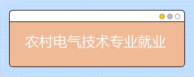 農(nóng)村電氣技術(shù)專業(yè)就業(yè)前景分析