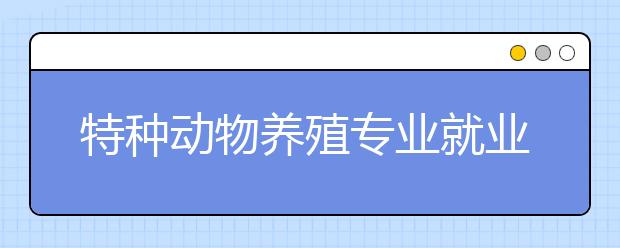 特种动物养殖专业就业前景分析