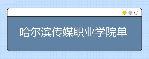 哈尔滨传媒职业学院单招2020年单独招生成绩查询、网址入口
