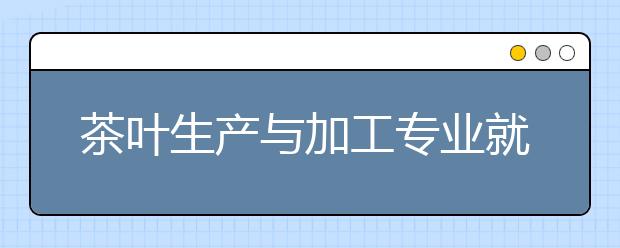 茶叶生产与加工专业就业方向有哪些？