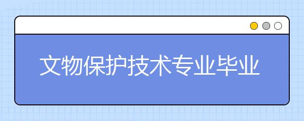 文物保護技術(shù)專業(yè)畢業(yè)出來干什么？