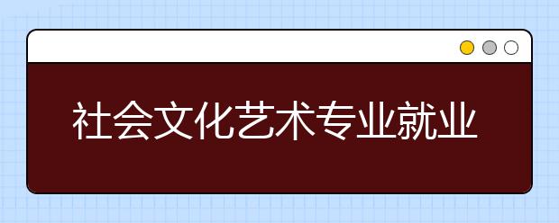 社会文化艺术专业就业方向有哪些？