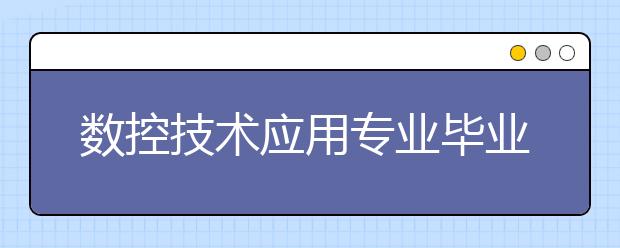 数控技术应用专业毕业出来干什么？