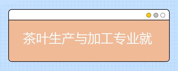 茶叶生产与加工专业就业方向有哪些？