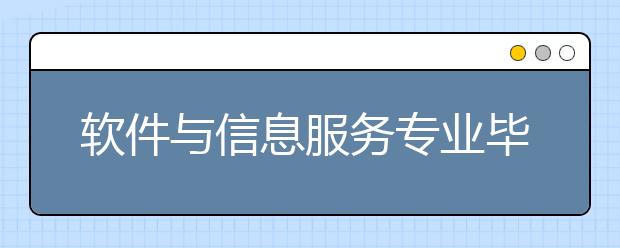 软件与信息服务专业毕业出来干什么？