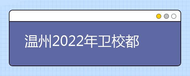 温州2022年卫校都有哪些专业好