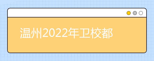 温州2022年卫校都有哪些专业